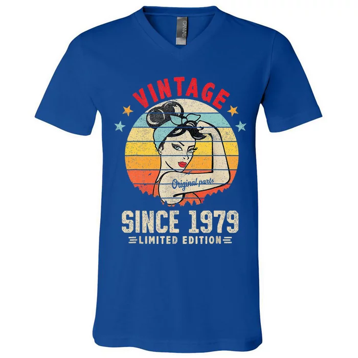 1979 45th Bday 45 Year Old Birthday V-Neck T-Shirt