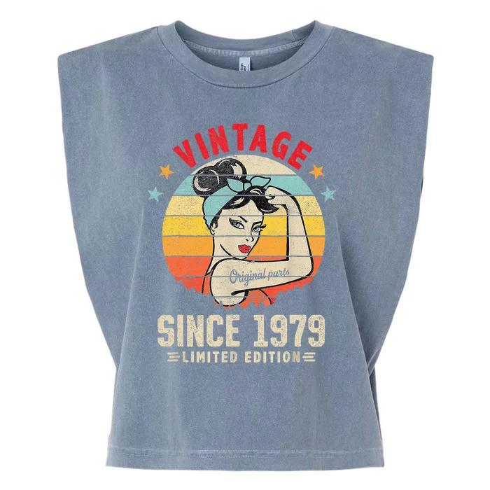 1979 45th Bday 45 Year Old Birthday Garment-Dyed Women's Muscle Tee