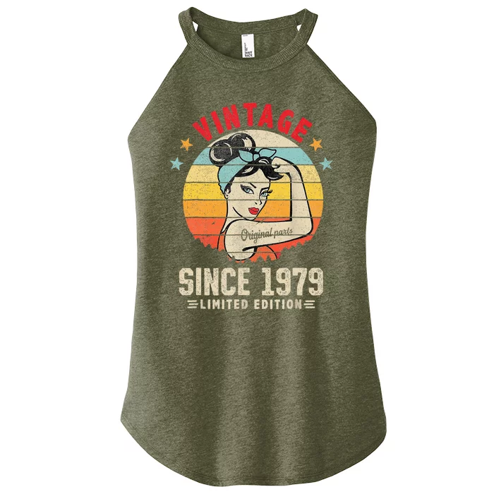 1979 45th Bday 45 Year Old Birthday Women’s Perfect Tri Rocker Tank