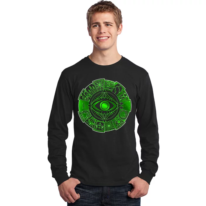 15 Fears Wheel Evil Green Eye Long Sleeve Shirt