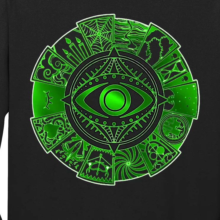 15 Fears Wheel Evil Green Eye Long Sleeve Shirt