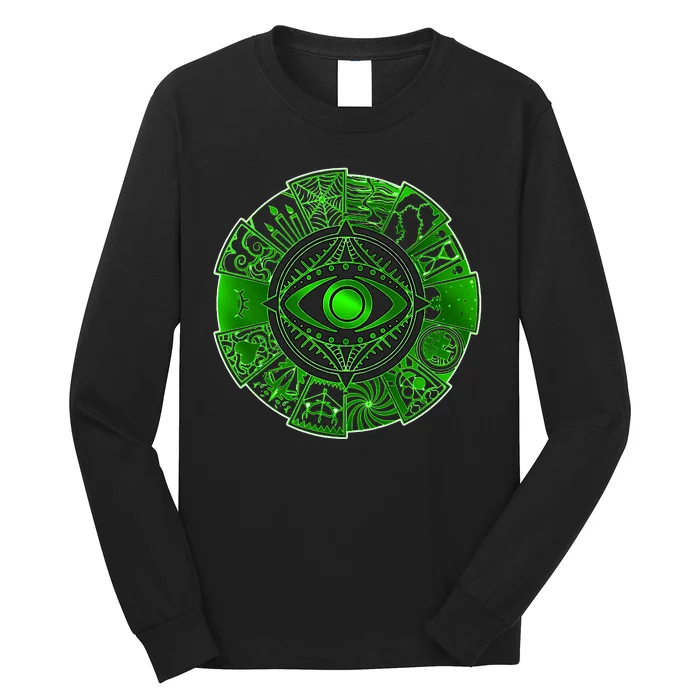 15 Fears Wheel Evil Green Eye Long Sleeve Shirt