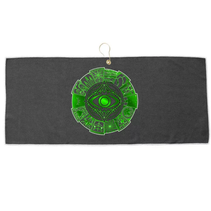 15 Fears Wheel Evil Green Eye Large Microfiber Waffle Golf Towel