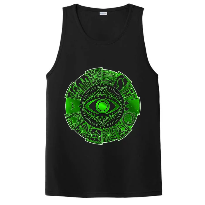 15 Fears Wheel Evil Green Eye Performance Tank