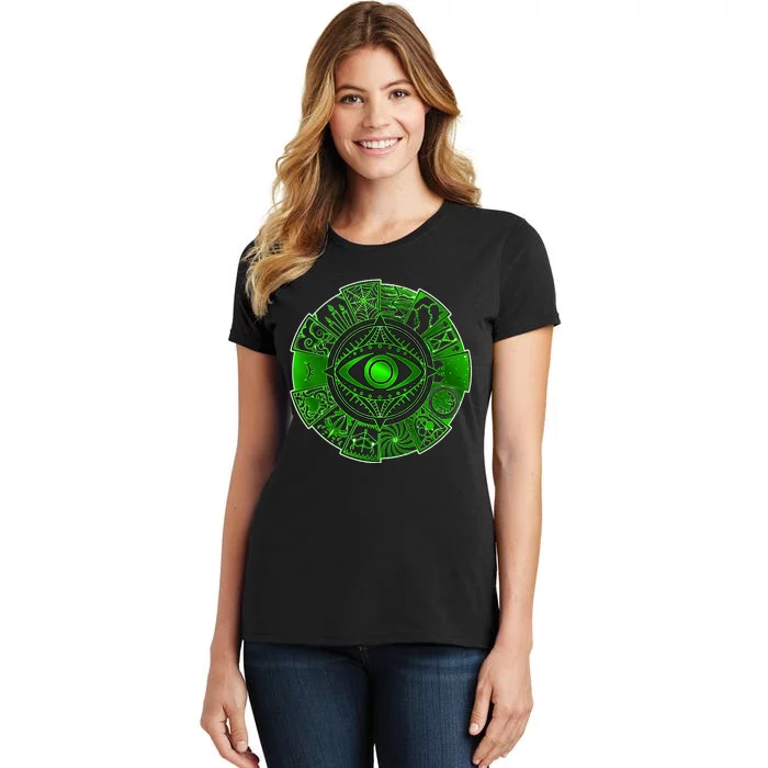 15 Fears Wheel Evil Green Eye Women's T-Shirt