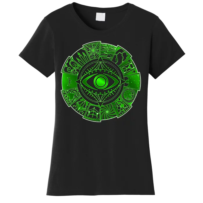 15 Fears Wheel Evil Green Eye Women's T-Shirt