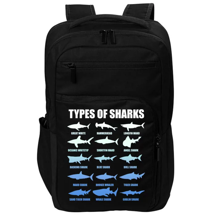 15 Types of Sharks Impact Tech Backpack