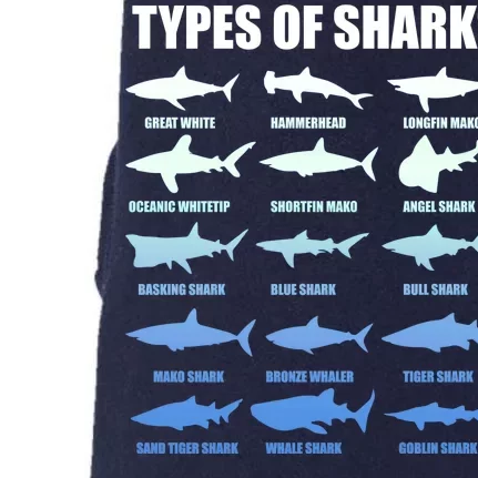 15 Types of Sharks Doggie 3-End Fleece Hoodie