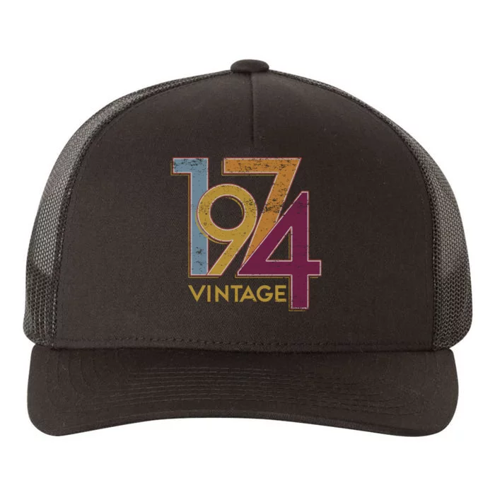 1974 50th Birthday Happy Birthday Vintage Yupoong Adult 5-Panel Trucker Hat