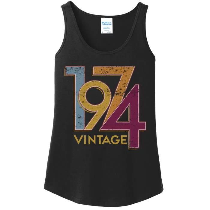 1974 50th Birthday Happy Birthday Vintage Ladies Essential Tank