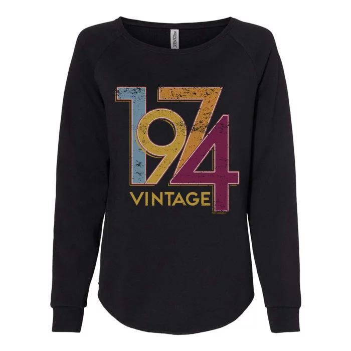 1974 50th Birthday Happy Birthday Vintage Womens California Wash Sweatshirt