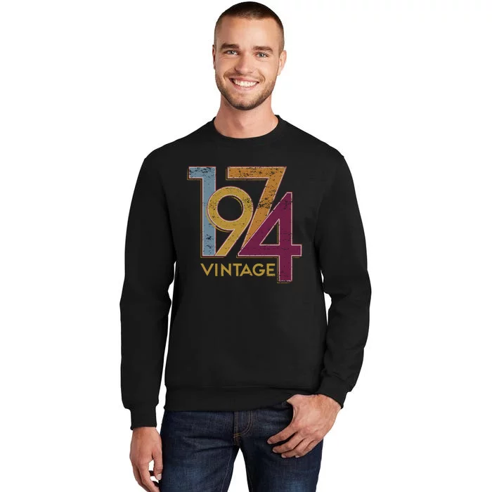 1974 50th Birthday Happy Birthday Vintage Tall Sweatshirt