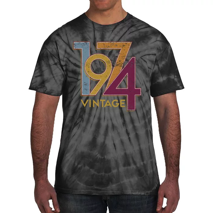 1974 50th Birthday Happy Birthday Vintage Tie-Dye T-Shirt