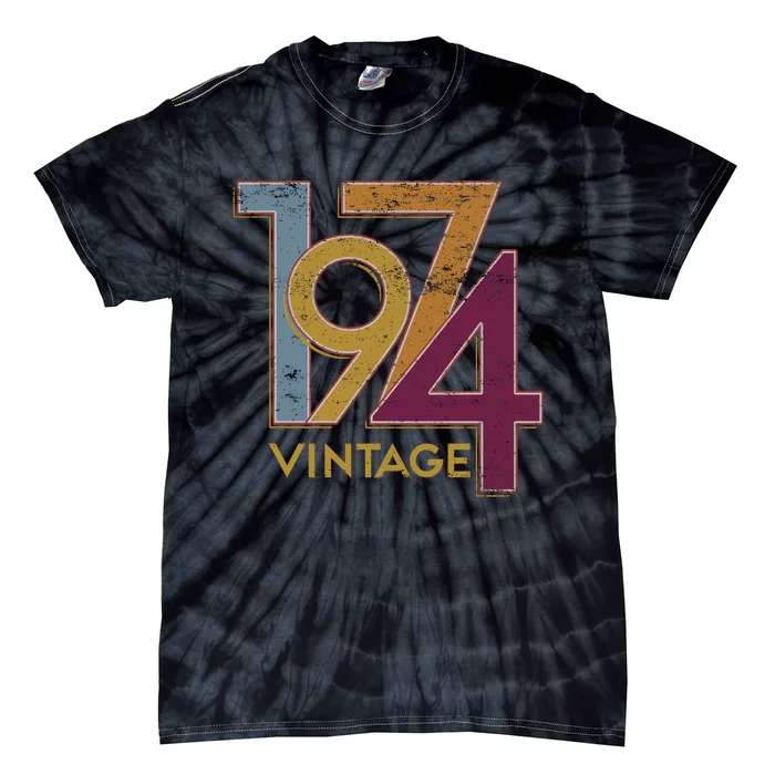 1974 50th Birthday Happy Birthday Vintage Tie-Dye T-Shirt