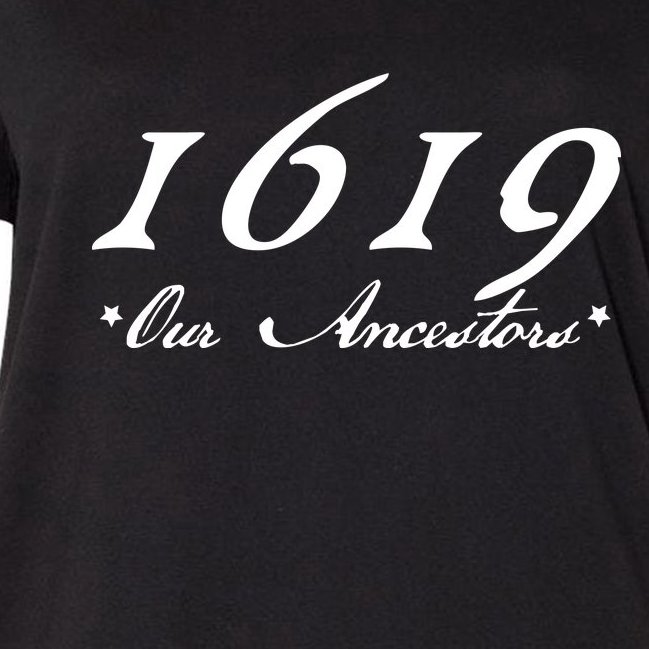 1619 Our Ancestors Women's V-Neck Plus Size T-Shirt