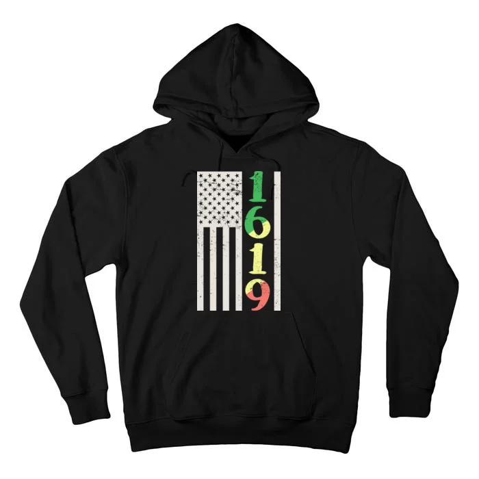 1619 Our Ancestors African American Pride Flag Tall Hoodie