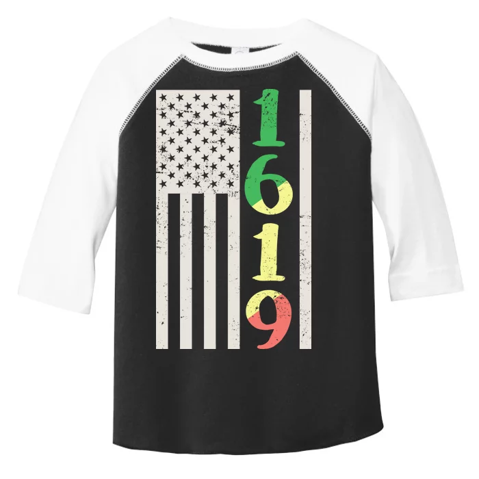 1619 Our Ancestors African American Pride Flag Toddler Fine Jersey T-Shirt