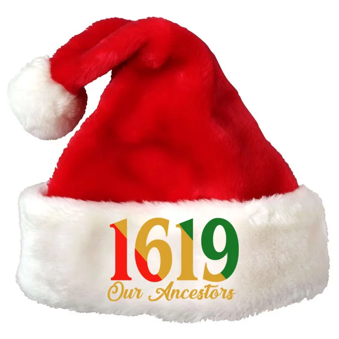 1619 Our Ancestors History Premium Christmas Santa Hat