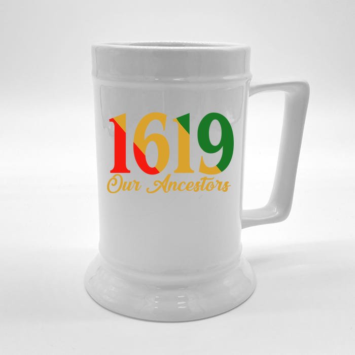 1619 Our Ancestors History Front & Back Beer Stein