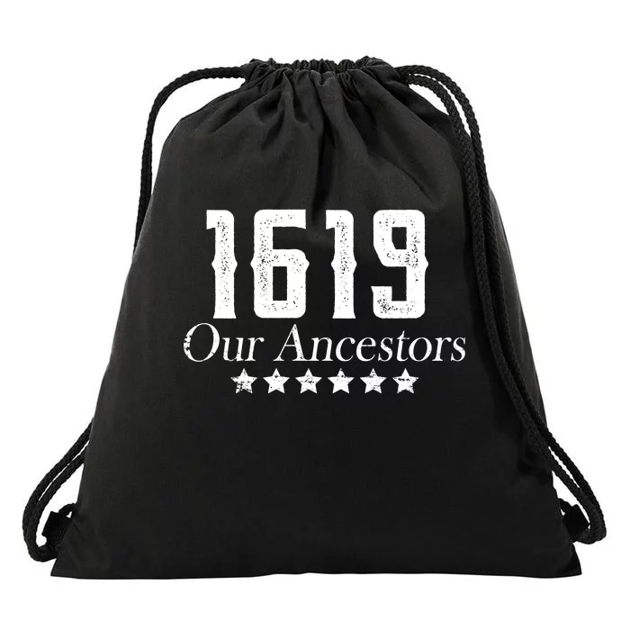 1619 Our Ancestors US Africa Past Drawstring Bag