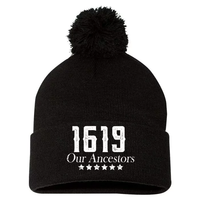 1619 Our Ancestors US Africa Past Pom Pom 12in Knit Beanie