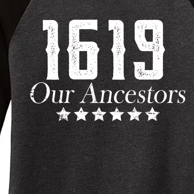 1619 Our Ancestors US Africa Past Women's Tri-Blend 3/4-Sleeve Raglan Shirt