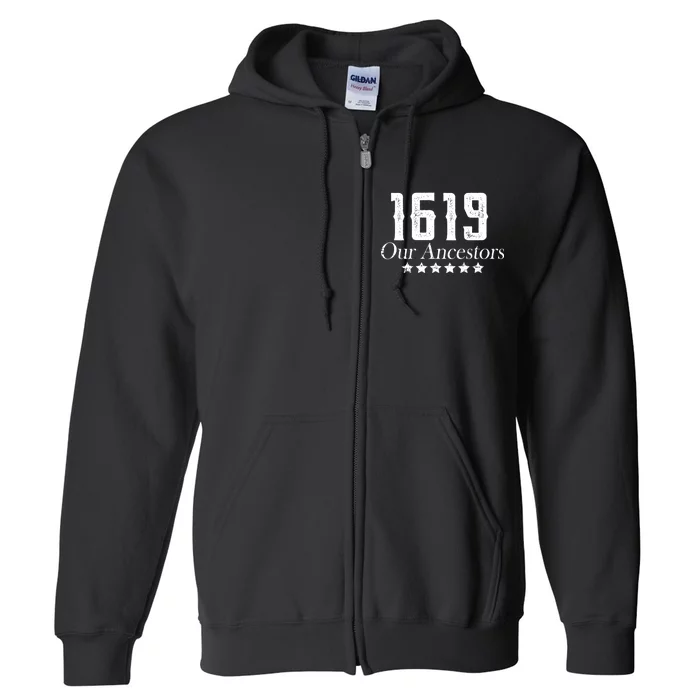 1619 Our Ancestors US Africa Past Full Zip Hoodie