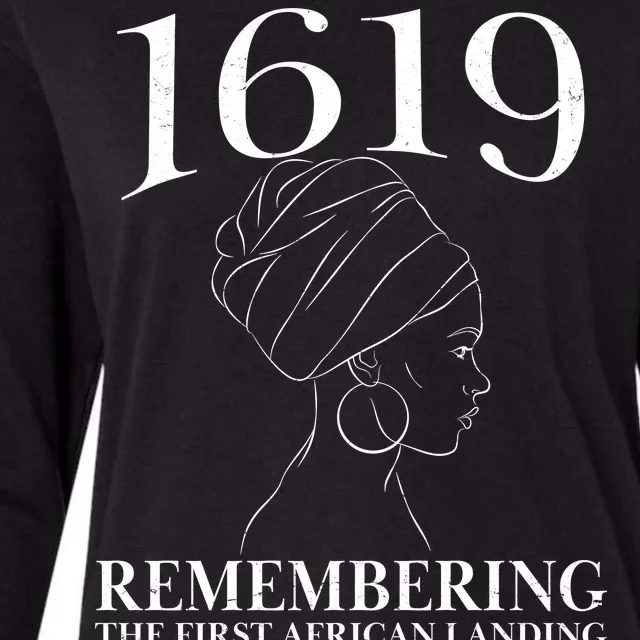 1619 Remembering the First African Landing Womens Cotton Relaxed Long Sleeve T-Shirt