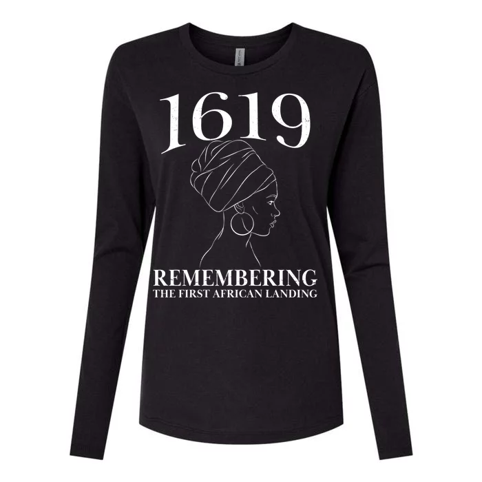 1619 Remembering the First African Landing Womens Cotton Relaxed Long Sleeve T-Shirt