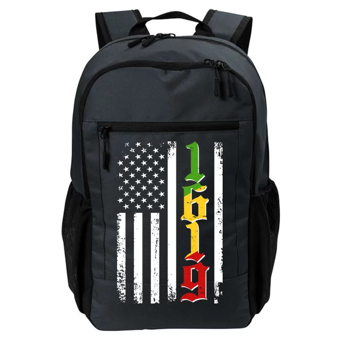 1619 US Flag African American Traditional Colors Daily Commute Backpack