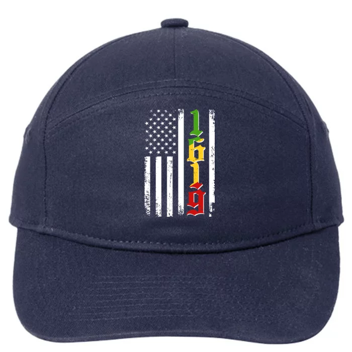 1619 US Flag African American Traditional Colors 7-Panel Snapback Hat