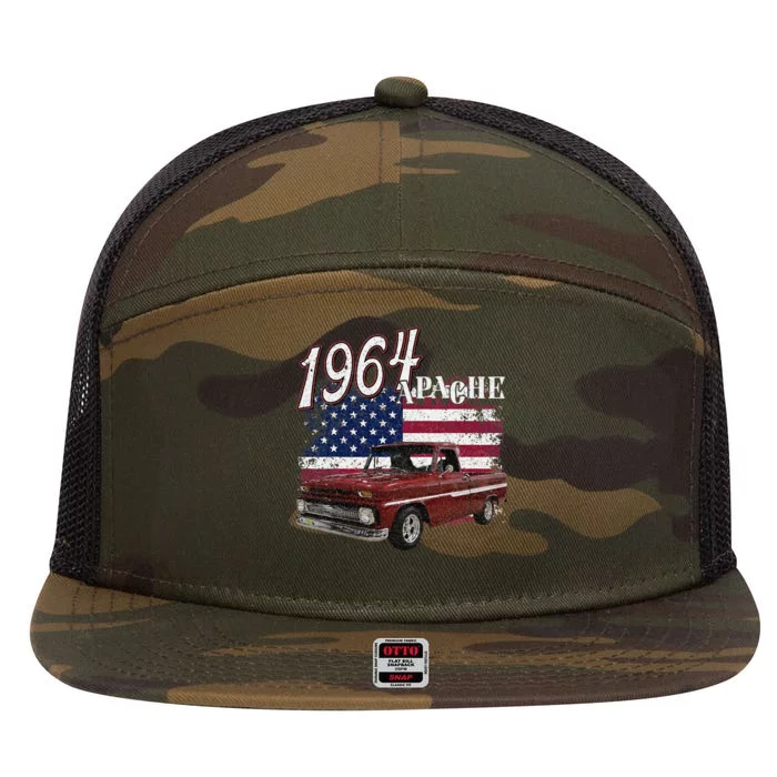 1964 64 Apache Stepside 7 Panel Mesh Trucker Snapback Hat