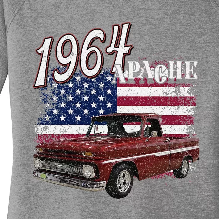 1964 64 Apache Stepside Women's Perfect Tri Tunic Long Sleeve Shirt