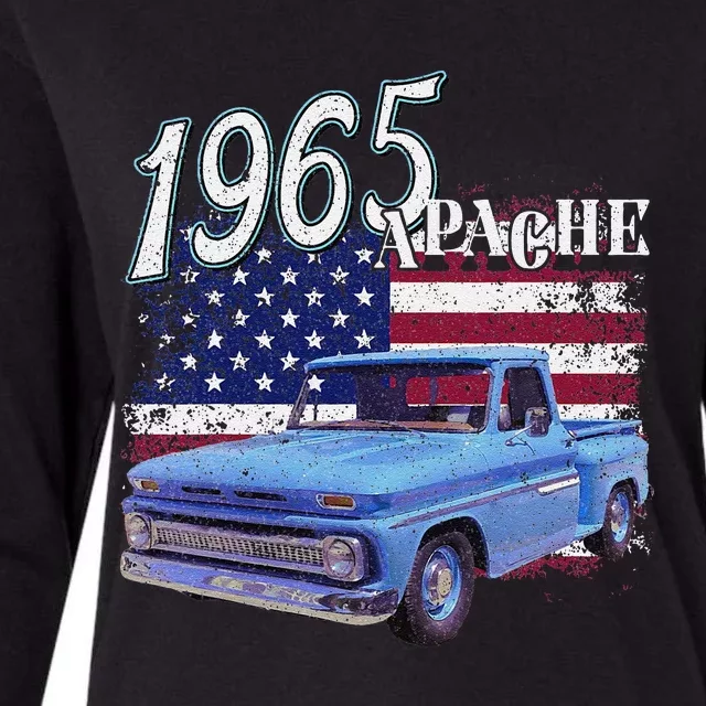 1965 65 Apache Stepside Womens Cotton Relaxed Long Sleeve T-Shirt