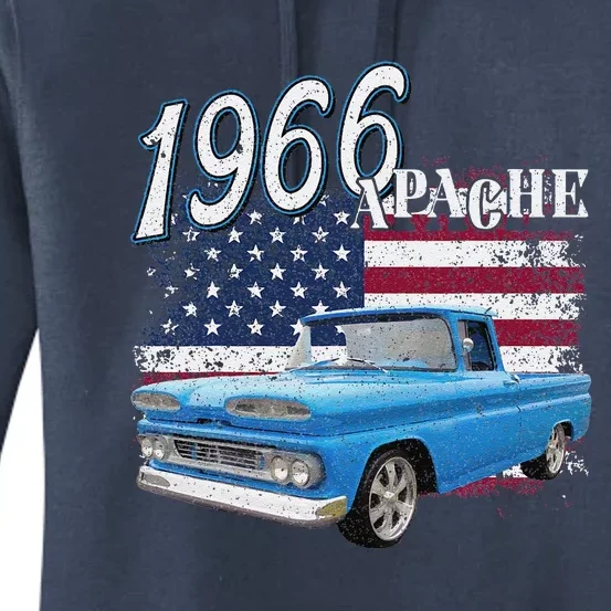 1966 66 Apache Stepside Women's Pullover Hoodie