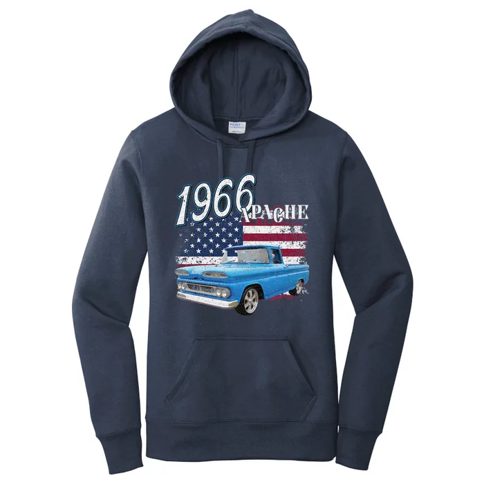 1966 66 Apache Stepside Women's Pullover Hoodie