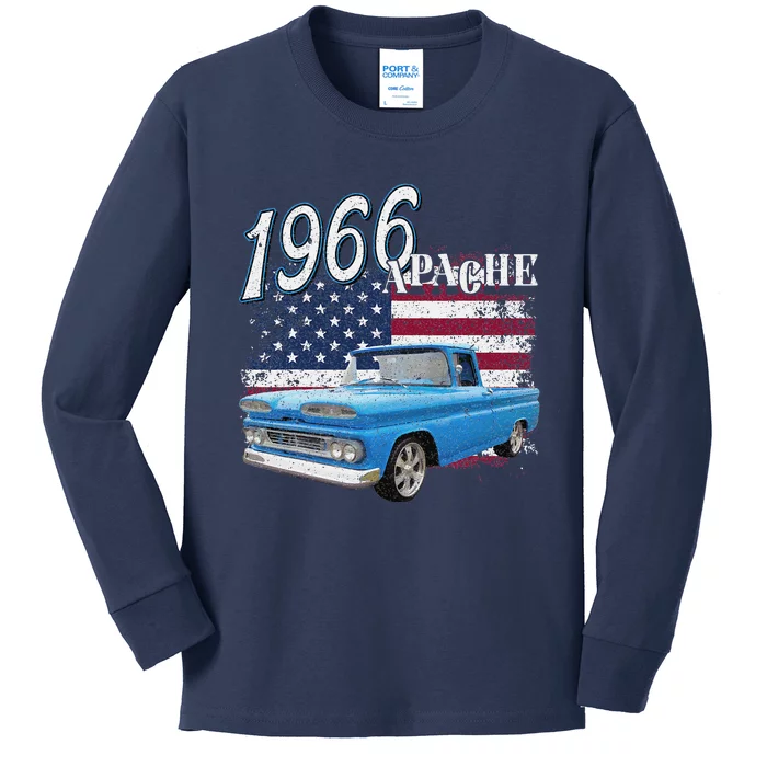 1966 66 Apache Stepside Kids Long Sleeve Shirt