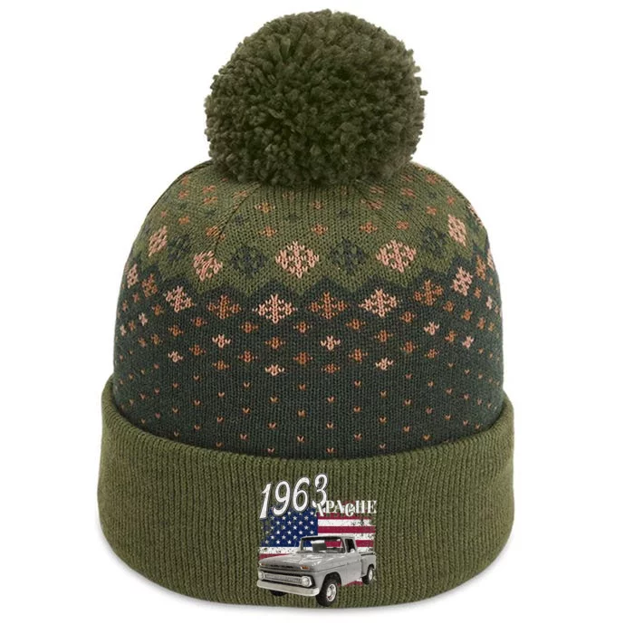 1963 63 Apache Stepside The Baniff Cuffed Pom Beanie