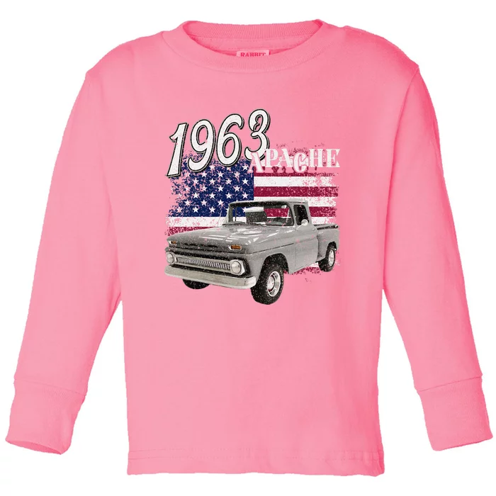 1963 63 Apache Stepside Toddler Long Sleeve Shirt