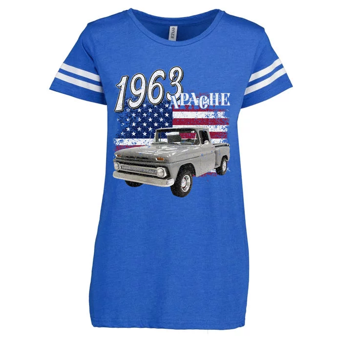 1963 63 Apache Stepside Enza Ladies Jersey Football T-Shirt