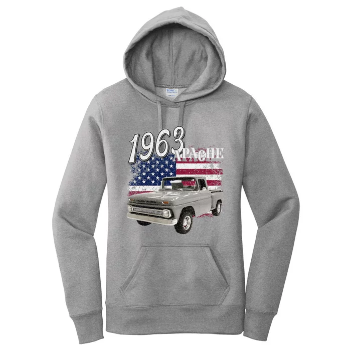 1963 63 Apache Stepside Women's Pullover Hoodie