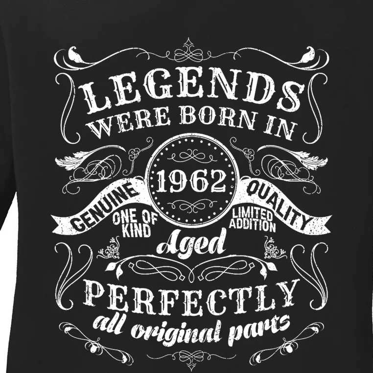 1962 62nd Birthday Gift Turning 62 Years Old Ladies Long Sleeve Shirt