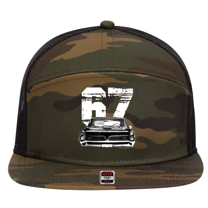 1967 67 Gto Classic Car Old School Muscle Car 7 Panel Mesh Trucker Snapback Hat