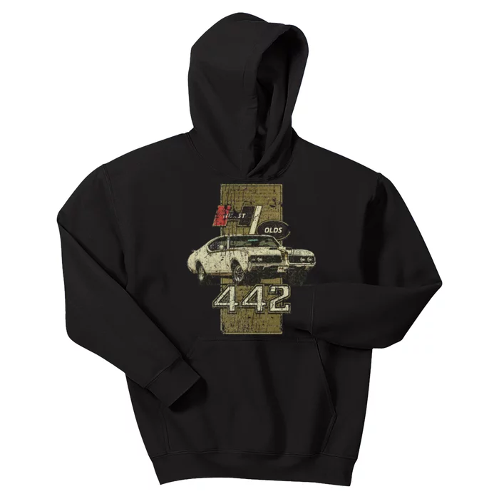 1969 69 Olds 442 Muscle Car Kids Hoodie