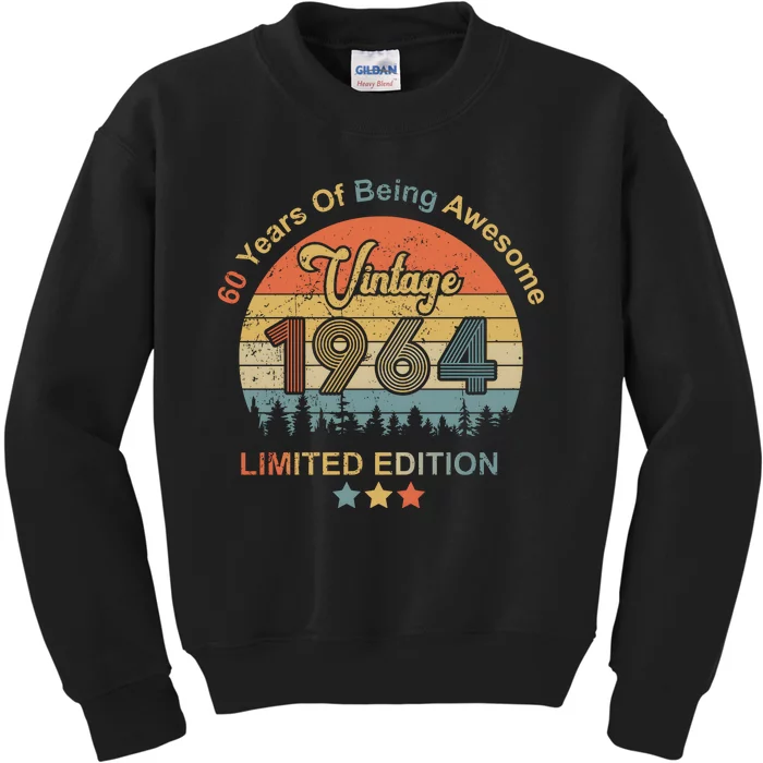 1964 60 Years Of Being Awesome 1964 Birthday Kids Sweatshirt