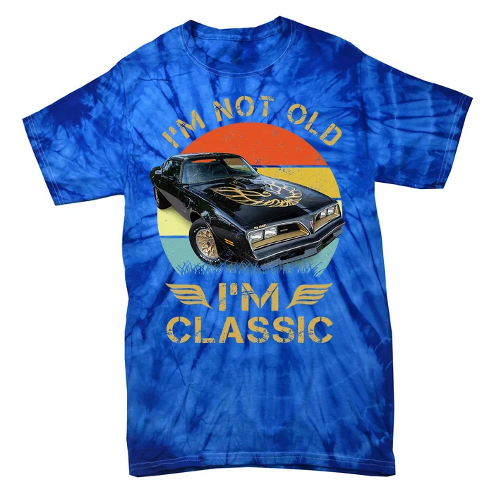 1977 77 Am Vintage Black Car Muscle Cars 70s Classic Tie-Dye T-Shirt