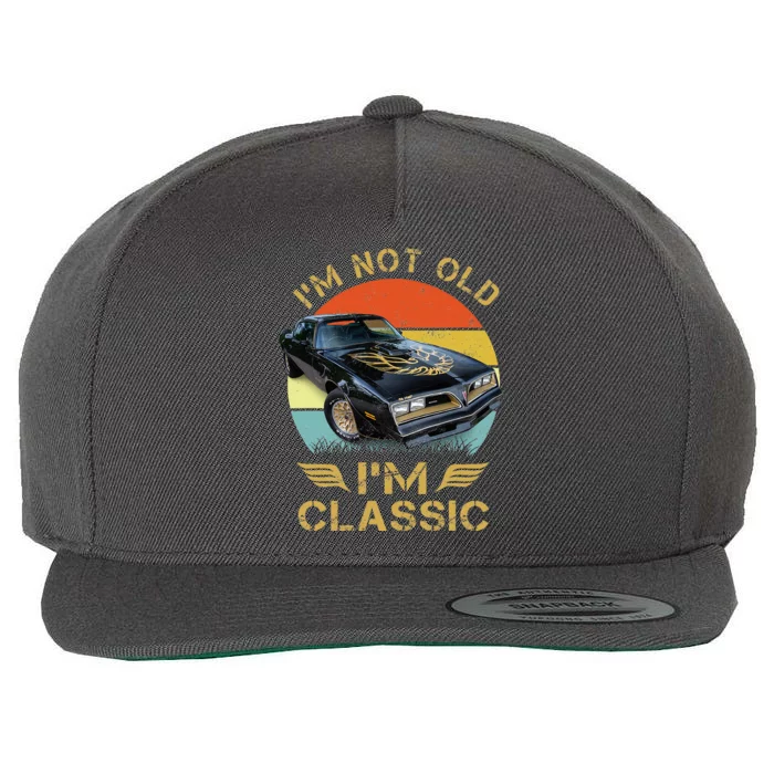 1977 77 Am Vintage Black Car Muscle Cars 70s Classic Wool Snapback Cap