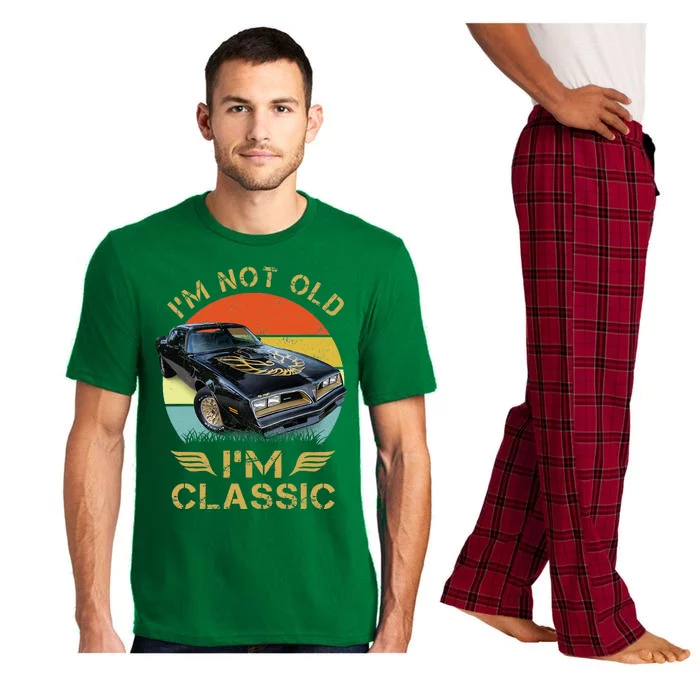 1977 77 Am Vintage Black Car Muscle Cars 70s Classic Pajama Set