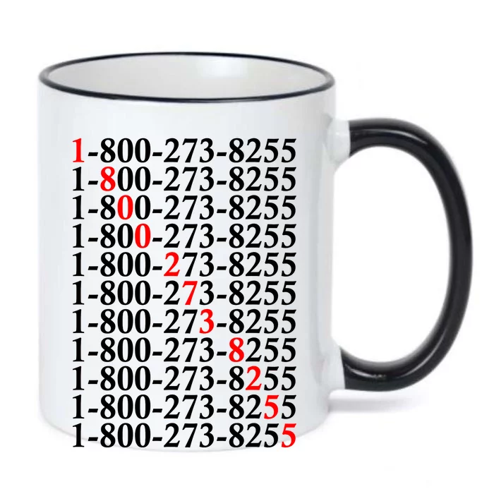 18002738255 Hotline Red Logo Black Color Changing Mug