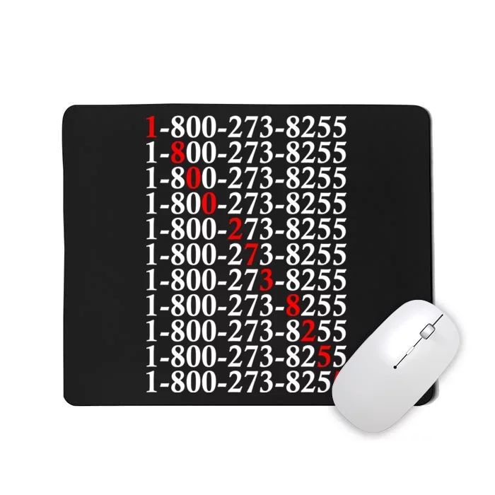 18002738255 Hotline Red Logo Mousepad